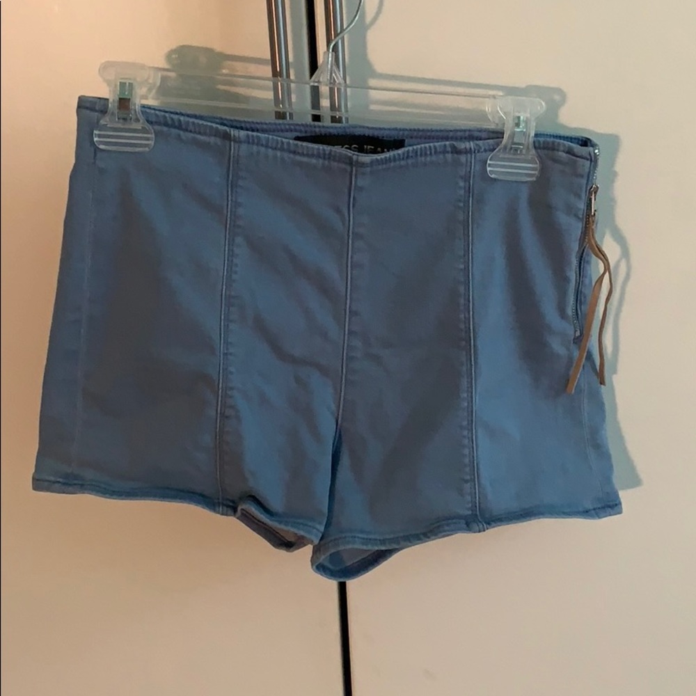 High waisted jean look shorts